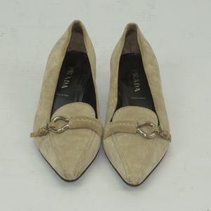 Vintage Prada Suede Kitten Heel